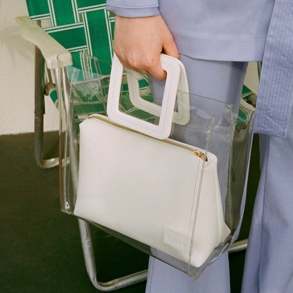 STAUD Handbags - Staud White PVC Shirley Tote 11.5x10.75x5.25
